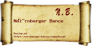Nürnberger Bence névjegykártya